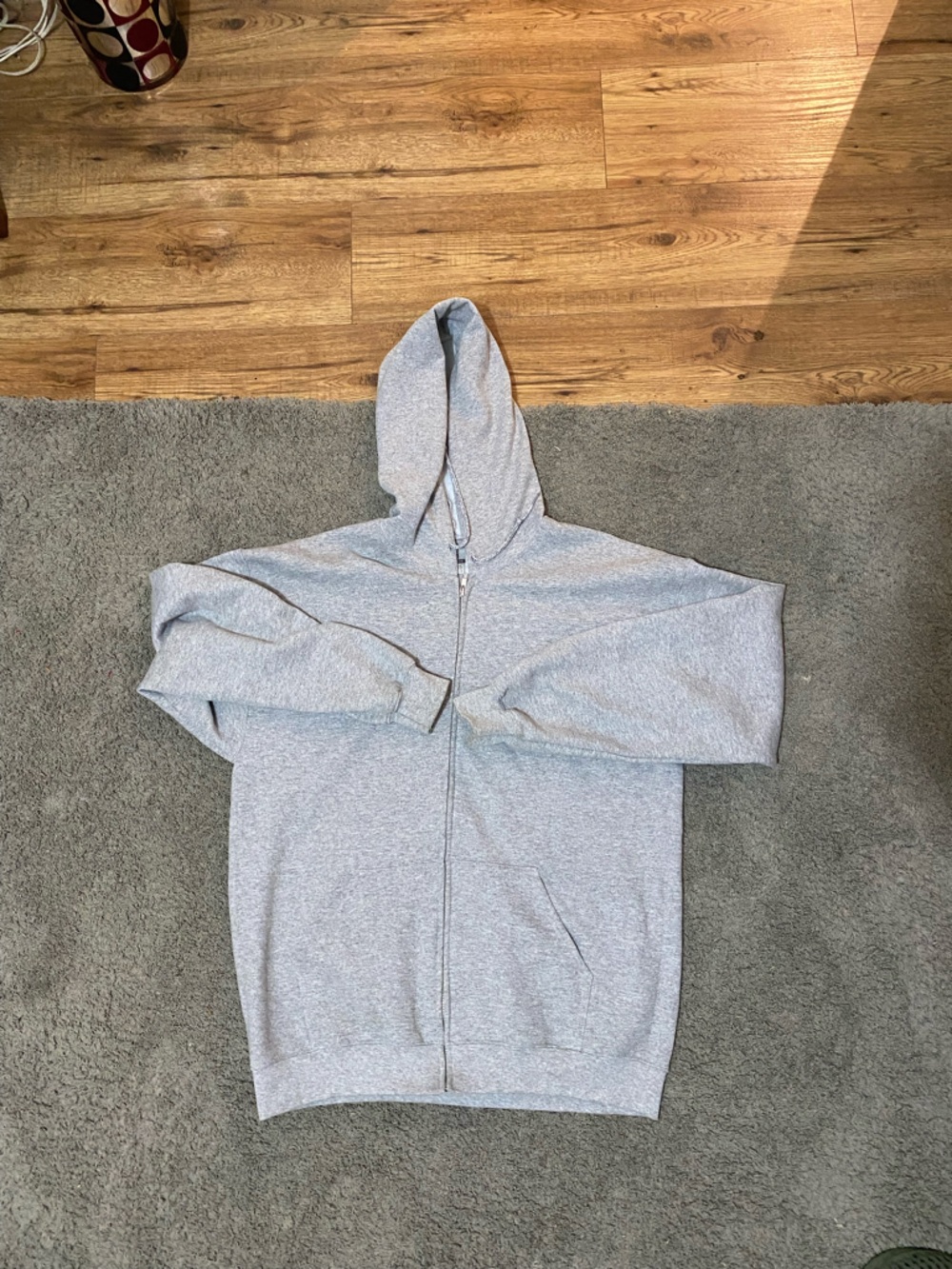 Gildan Light Gray Heavy Blend zip hoodie Sweatshirt